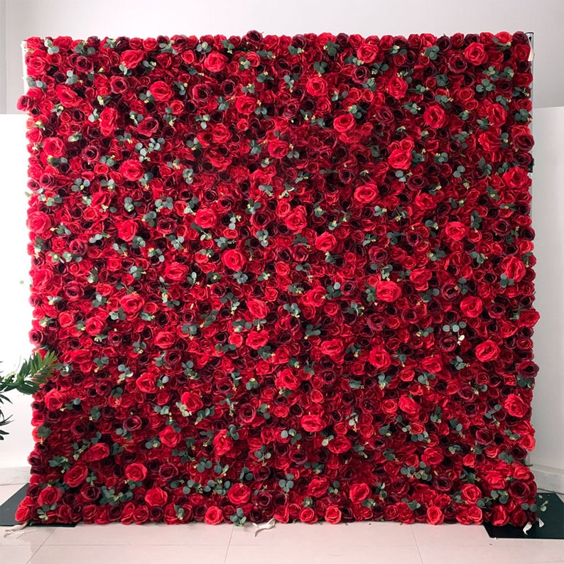 Red Artificial Rose Flowers Roll up Fabric Cloth Enthusiasm - Etsy
