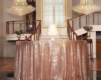 Pailletten Tischdecke Glitter Runde Tischdecke für Hochzeit Party Geburtstag Zuhause Weihnachtsdekor Versorgung, Pailletten Tischläufer, Hochzeitstischdekor