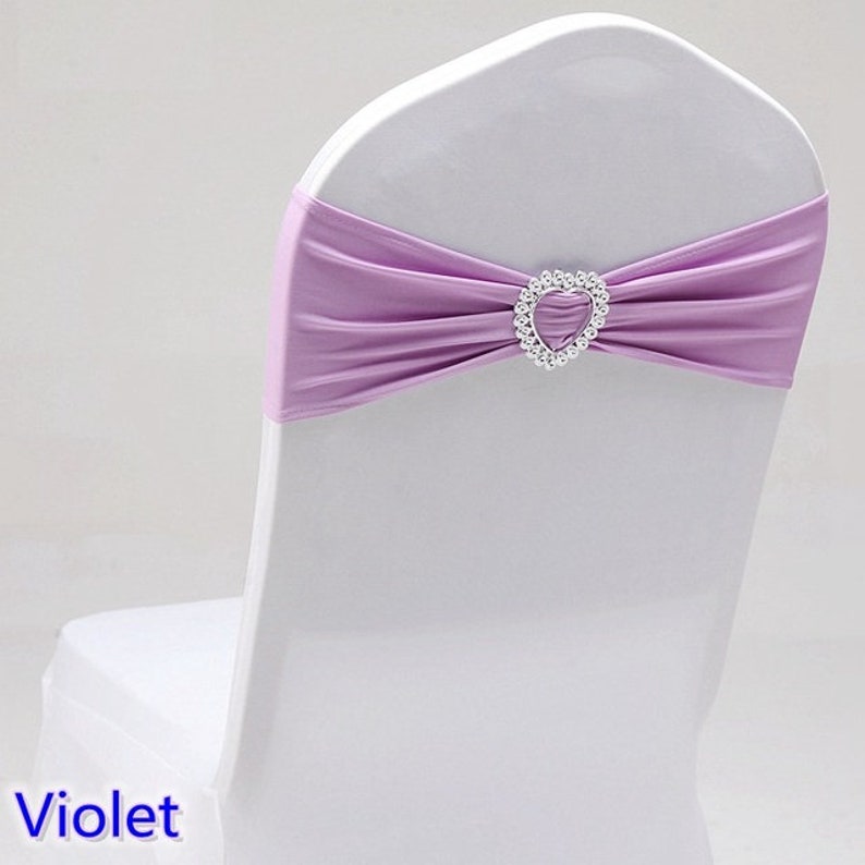Spandex Chair Covers Sash With Heart Shape for Wedding Event Etsy