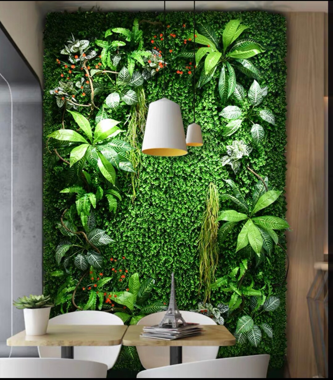 Artificial Plant Wall Flower Wall Panel Backdrop Tropical Leaves DIY
