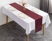 Burgundy Sequin Table Runners,Burgundy Glitter Table Runner Party Supplies,Fabric Table Runner for Wedding Birthday Party Baby Shower Decor