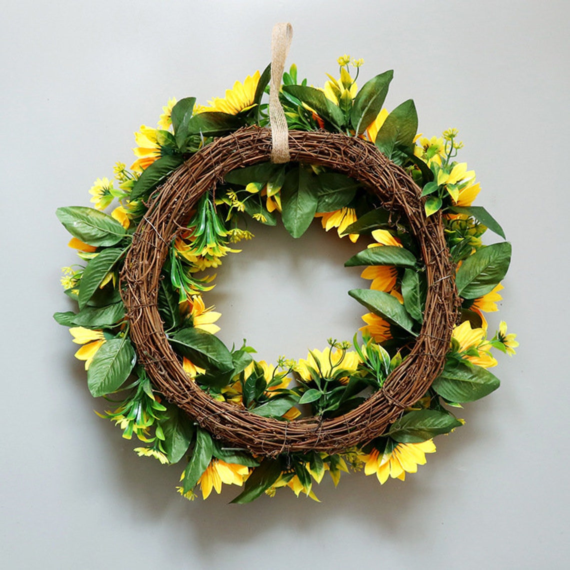 Artificial Sunflower Wreathsummer Wreathyellow Sunflower for Etsy