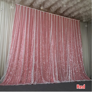 Rose Red Backdrop Curtain,Wedding backdrop,Glitter Tulle backdrop,Birthday Party backdrop,Chiffon backdrop,Festival photography background