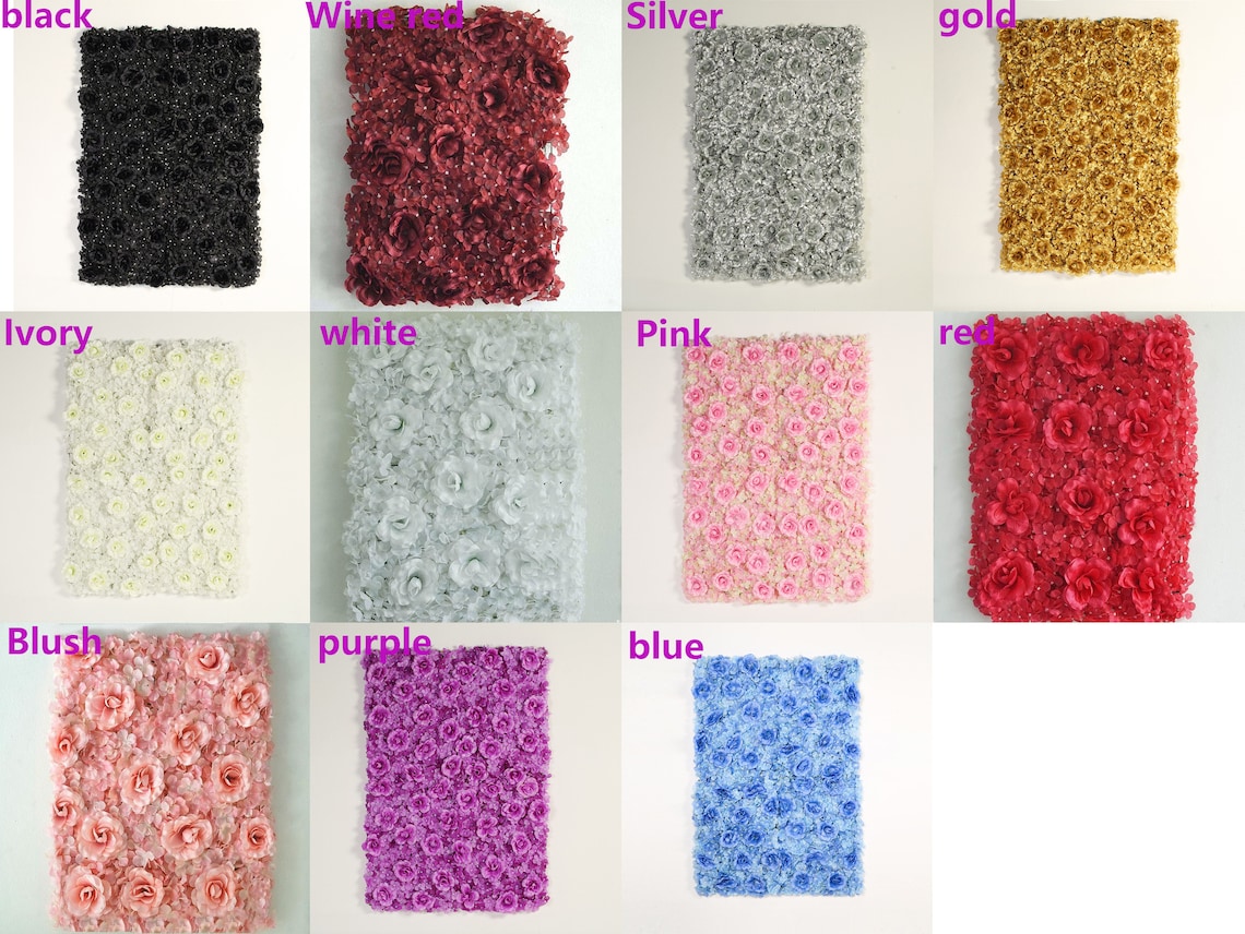 Gold Rose Artificial Flowers Wall Backdrop for Wedding Etsy