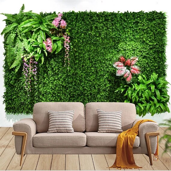 Simulation 3D Artificial Green Plant Leaf Wall Panel Custom Etsy