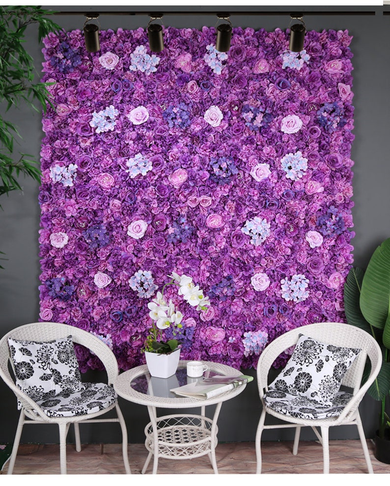 Pink Flower Wall Backdrop 3D Artificial Flower Panels Wall for Etsy