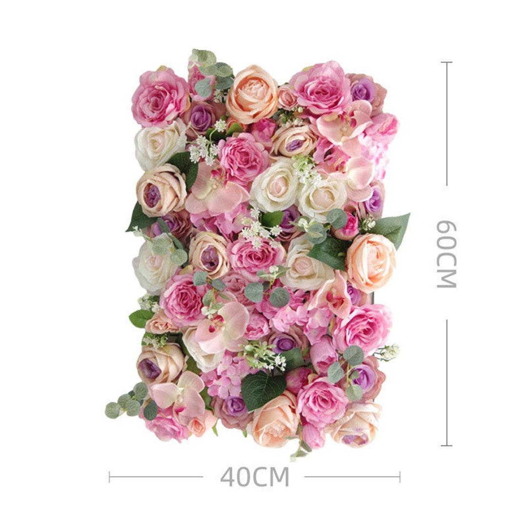 Artificial Rose Flower Wall Panel Backdrop Wedding Arrangement Etsy