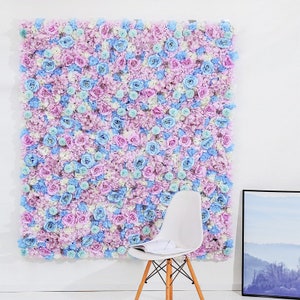 Pannello di parete con fiori artificiali, sfondo per cerimonia, sfondo per festa a tema, decorazione fai da te, parete con fiori, sfondo per matrimonio