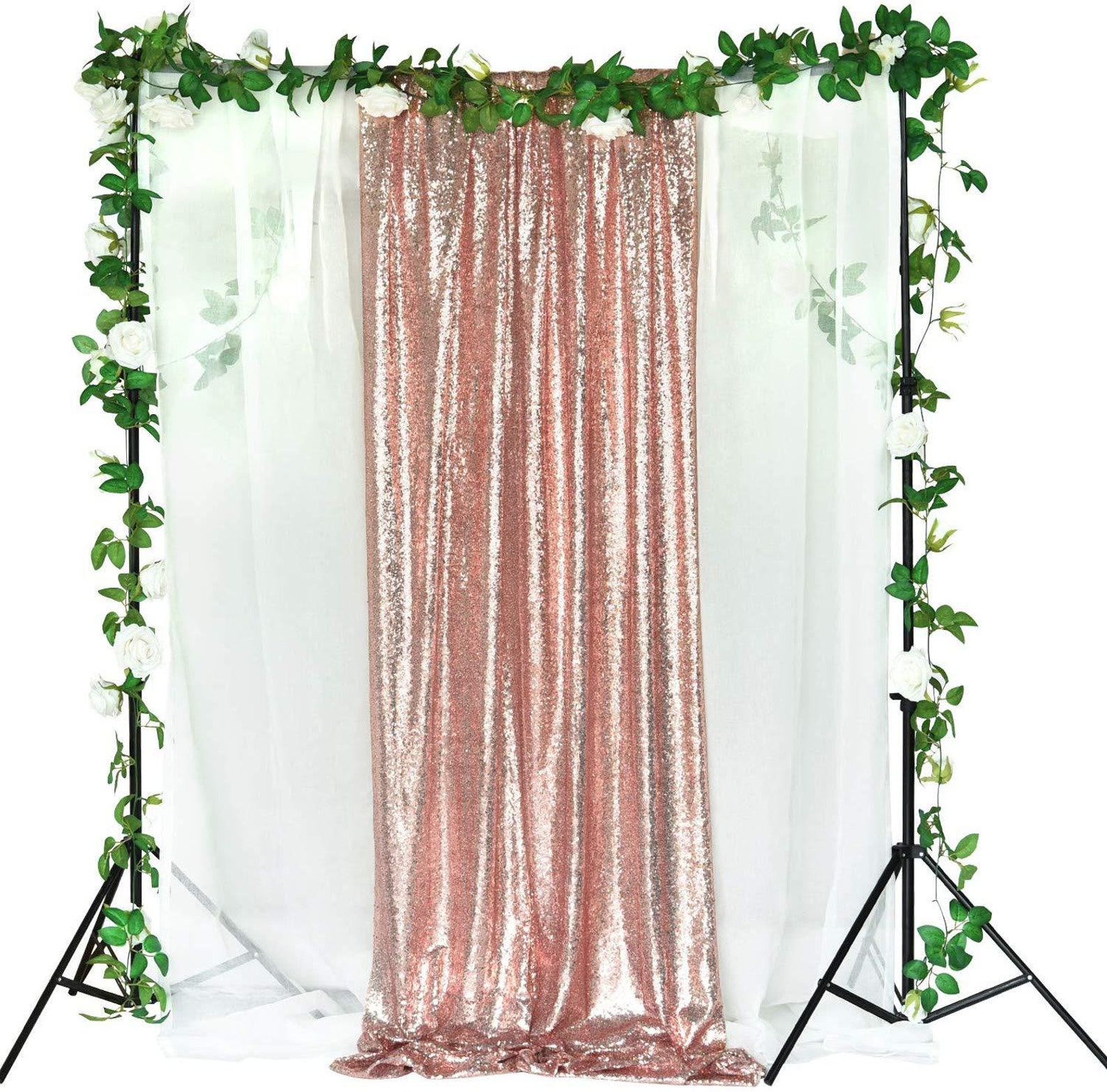 Rose Gold Sequins Backdrop Curtain,sequin Backdrop,multi Photo Backdrop