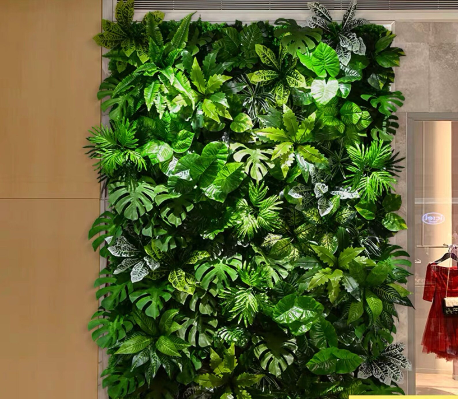 Artificial Plant Leaves Wallgreen Simulation Grass Lawn Mixed Etsy