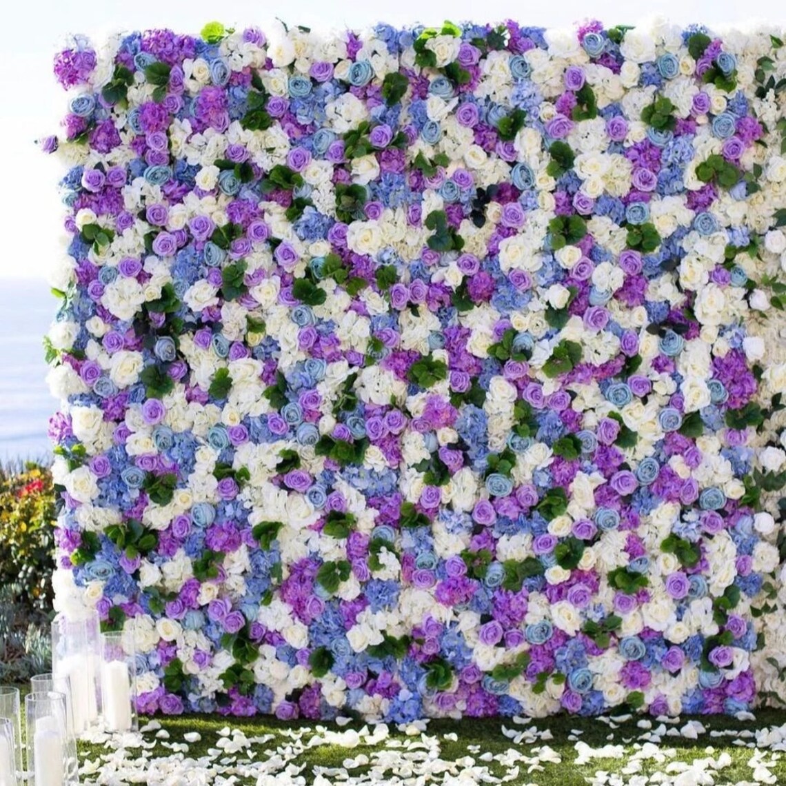 Silk White Rose Flower Wall Backdrop 3D Artificial Flower Wall Etsy