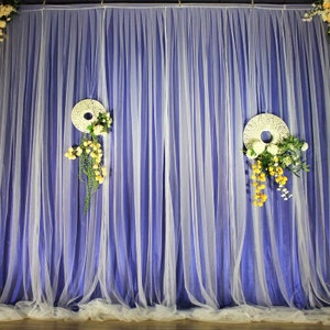 Hochzeit Hintergrund Gaze Hängen Vorhänge Eis Seidentuch Geburtstag Baby Shower Szene Layout Ereignis Party Liefert, Tüll Chiffon Benutzerdefinierte Hintergrund