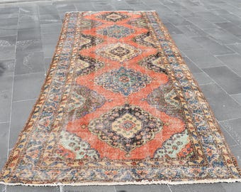 bohemian vintage runner rug, turkish rug, hallway rug Free Shipping 4.6 x 11.7 Ft anatolian rug decorative rug, wool rug, boho decor RLO0701
