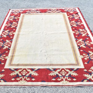Turks tapijt, handgemaakt tapijt, vintage tapijt, woondecoratie, boho-tapijt, vloerkleed, slaapkamertapijt, keukentapijt, natuurlijk wollen tapijt, 6,3 x 8 ft RL8485