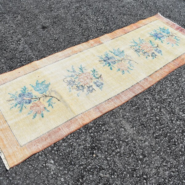 Entry rug, Turkish rug, Vintage runner rug Free Shipping 2.8 x 7.7 ft Home decor rug, Hallway rug, Nomadic rug, Wool rug, Rugs RL8712