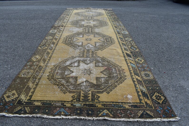 entryway rug RL4632 wedding decor rug anatolian rug bohemian runner rug 4.3 x 12.8 ft boho rug hallway rug vintage rug turkish rug