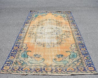 Turkish rug, Vintage rug, Corridor rug, Runner rug, Herki rug 5.4 x 9.2 ft  Kitchen rug, Bohemian rug, Stair rug, Boho decor rug RL9274