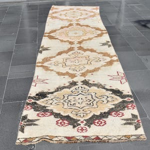 Boho decor rug, Herki runner rug, Vintage rug, Turkish rug, Hallway rug 3.1 x 11.6 ft Tribal rug, Wool rug, Stair rug, Handmade rug RLO0919