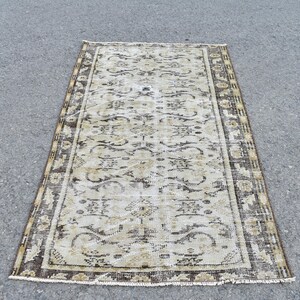 Turkish oushak rug, Vintage floor rug, Handmade rug, Kidsroom rug, Bohemian rug, Home decor, Oriental rug, Rustic rug, 3.3 x 6 ft RL7749