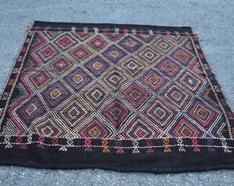 tappeto kilim decorativo, tappeto kilim vintage, SPEDIZIONE GRATUITA tappeto tribale 4,9 x 5,8 piedi, tappeto geometrico, tappeto etnico, tappeto fatto a mano, tappeto di lana RL2769