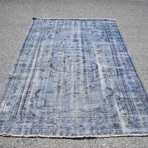 Oushak area rug, Turkish rug, Handwoven rug, Vintage rug, Home decor, Oriental rug, Kitchen decor, Bedroom rug, Carpet 5.7 x 7.8 ft RL9288