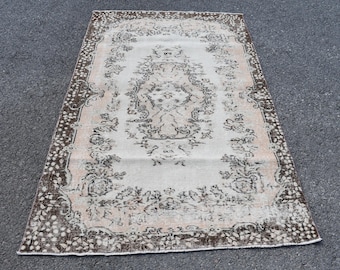Alfombra, Alfombra turca, Alfombra hecha a mano, Alfombra vintage, Decoración del hogar, Alfombra floral, Decoración rústica, Alfombra de dormitorio, Alfombra Oushak, 1,1 x 1,9 m RL5930