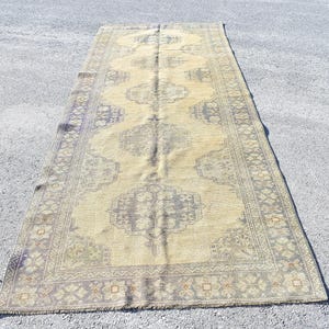 Turkish rug, Vintage rug, Runner rug  4.4 x 11.3 ft Aztec  rug, Oriental rug, Bohemian rug, Anatolian rug , Boho rug, Hallway rug RL8490