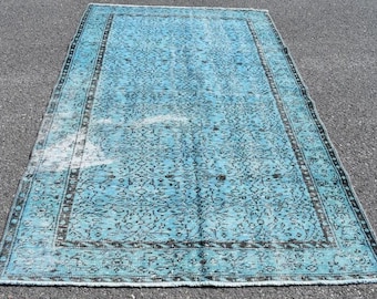 Turkish rug, Vintage rug, Turkey rug, Wool rug, Oushak rug, Area rug, Vintage wool rug 4.8 X 8.5 ft Natural boho rug, Decorative rug RL5468