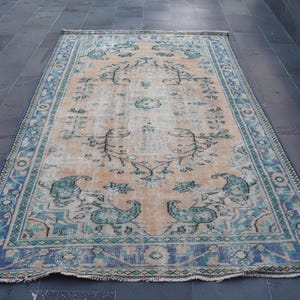 Turkish rug, Vintage rug, Oversize rug, Livingroom rug, 5.2 x 9.1 ft Kitchen rug, Bohemian rug, Unique rug, Boho decor rug, Carpet  RL9376