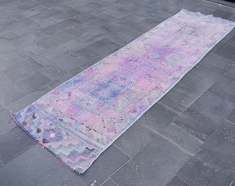 Turkish oushak rug, Bohemian rug, Vintage rug, Free Shipping 2.9 x 10 ft Boho decor rug, Handmade rug, Runner rug, Tribal rug RL8582