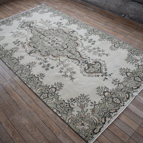 Oushak rug, area rug, turkish rug, vintage shops rug, boho rug Free Shipping 4.7 x 8.6 ft gree color rug, oriental rug, bohemian rug, rugs, RL1811