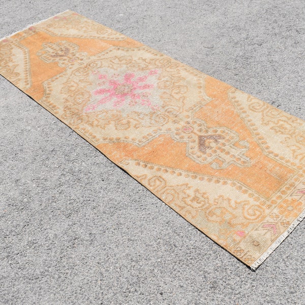 vintage runner rug,handknotted rug,anatolian rug , runner rug,turkish rug, boho rug, oushak rug Free Shipping 2.6 x 7.4 ft ,decor rug, RL153
