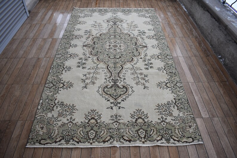 Oushak rug, area rug, turkish rug, vintage shops rug, boho rug Free Shipping 4.7 x 8.6 ft gree color rug, oriental rug, bohemian rug, rugs, RL1811