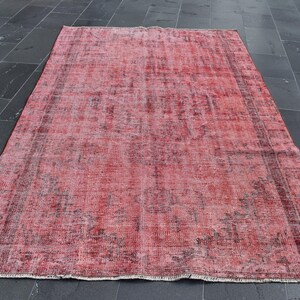 Turkish oushak rug, Vintage floor rug, Handmade rug, Kidsroom rug, Bohemian rug, Home decor, Oriental rug, Rustic rug, 5.1 x 8 ft RL7897