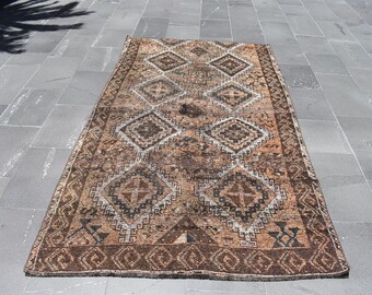 handknotted rug , turkey rug , small rug , decorative wool rug, turkish rug, doormat rug, Handmade rug 4.3 x 7.6 ft anatolian rug , RL7976