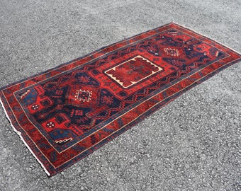 Handgefertigter Teppich, Türkischer Teppich, Handgewebter Teppich, Vintage Teppich, Wohndekor, Orientteppich, Rustikaler Teppich, 100 x 230 cm RL8705