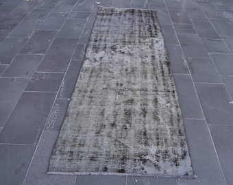 Turkish vintage rug, Overdyed rug, Handmade rug, Runner rug, Oriental rug, Rustic decor, Bedroom rug, Kitchen decor, 3 x 9.4 Ft RLO1434