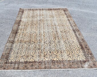 Dywan vintage, dywan turecki, dywan ręcznie robiony, duży dywan, dywan anatolijski, 5,3 x 8,8 ft dywan orientalny, dywan boho, dywan wełniany, wystrój boho RL4817