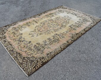 Large rug, Bohemian rug, Oushak  rug,Handmade rug 6.0 x 9.8 ft Turkish rug, Decorative rug, Vintage rug ,RLO1801