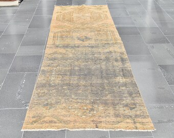 Turkish herki runner rug, Boho rug, Handmade rug, Organic wool rug, Oushak rug 2.9 x 10.7 ft Home decor, Kitchen rug, Vintage rug, RLO0933