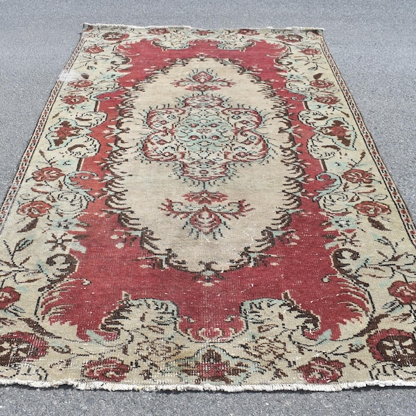 oversize rug, turkish rug, vintage rug, oriental rug, living room rug 5.2 x 8.5 ft large area rug, bedroom decor rug handmade carpet RLO0333