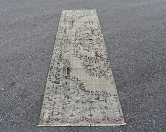 Handgeknüpfter Teppich, Teppichläufer, Läufer, Kelimteppich, Vintage Teppich, Flurteppich, Boho Teppich, Wollteppich RL7745
