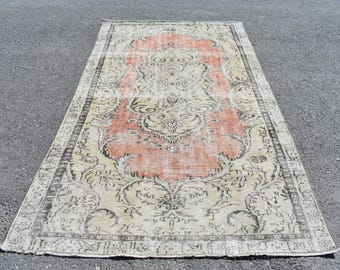 Vintage rug, Turkish rug, Handmade rug, Large rug, Anatolian rug, 4.9 x 9.5 ft  Oriental rug, Bohemian rug, Wool rug , Boho decor  RLO0123