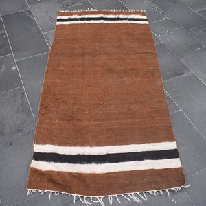 Turkish runner rug, Handmade wool area rug, Vintage oriental rug, Bohemian rug, Boho home decor, Rustic kitchen decor 2.8 x 6.0 ft RL8278