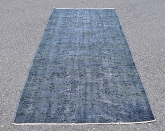 Turkish rug, Handmade rug, Vintage rug, Runner rug, Floor rug, Oushak decor, Hallway decor rug, Rustic decor rug, Carpet, 3.8 x 8 ft RL7851
