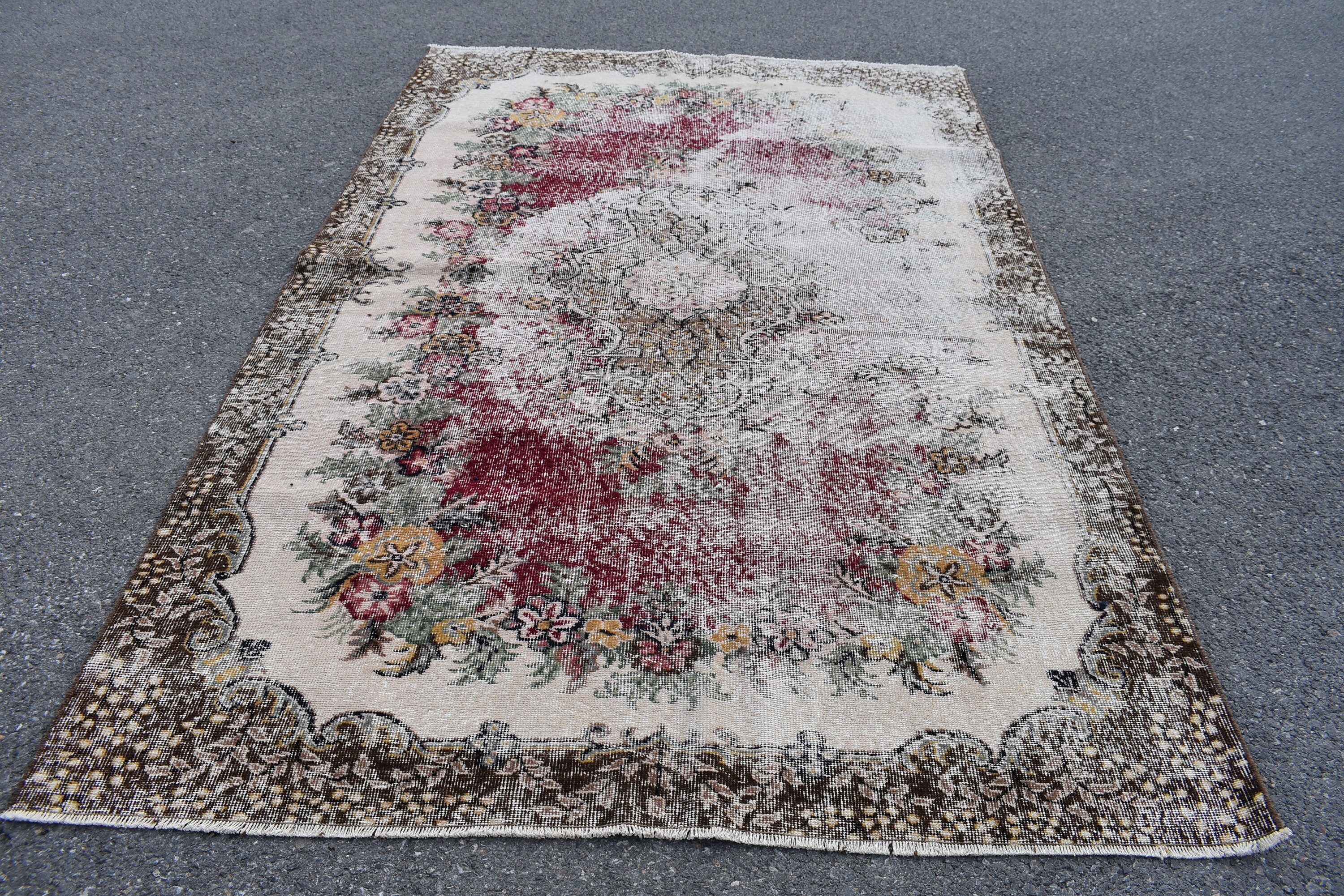 Distressed Rug, Vintage Rug, Turkish Rug, Handmade Rug, Oversize