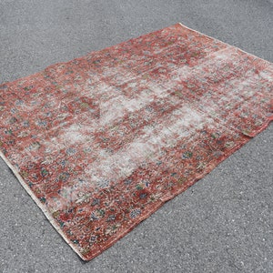 turkish rug, vintage rug, oushak rug, boho decor rug Free Shipping 5.6 x 8.3 ft  turkey rug, livingroom rug, floor rug , area rug RLO1791
