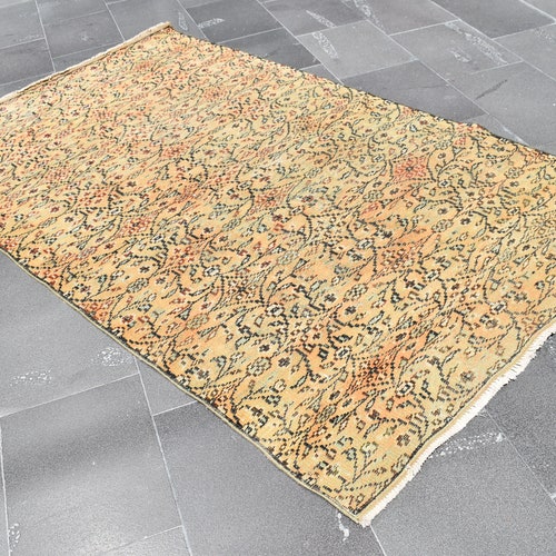 Turkish rug, Tribal shops rug, Handmade rug, Vintage rug, Home decor, Oriental rug, Rustic decor, Bedroom rug, Kitchen rug, 4.1 x 7.0 ft RLO0561