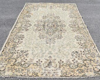 turkish oushak rug, vintage rug, oriental rug, boho rug, Free Shipping 5.9 x 9.6 ft  floor rug rustic rug, anatolian rug bohemian rug RL2576
