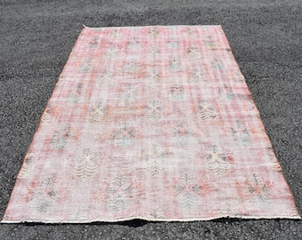 handmade turkish kilim rug, vintage runner rug Free Shipping 5.4 x 8.4 ft natural wool kilim rug, floor rug, decorative rustic rug RL8721